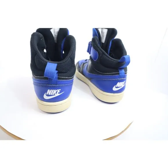 Nike Boys Court Borough Mid 2 DM8872-001 Blue Basketball Shoes Sneakers Sz4..5Y