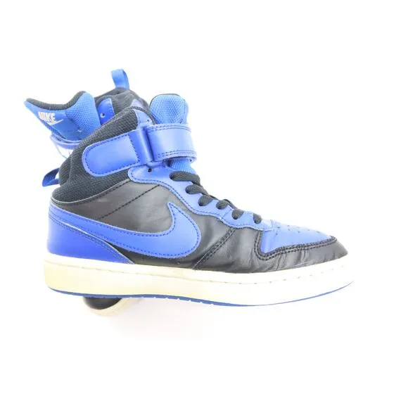 Nike Boys Court Borough Mid 2 DM8872-001 Blue Basketball Shoes Sneakers Sz4..5Y