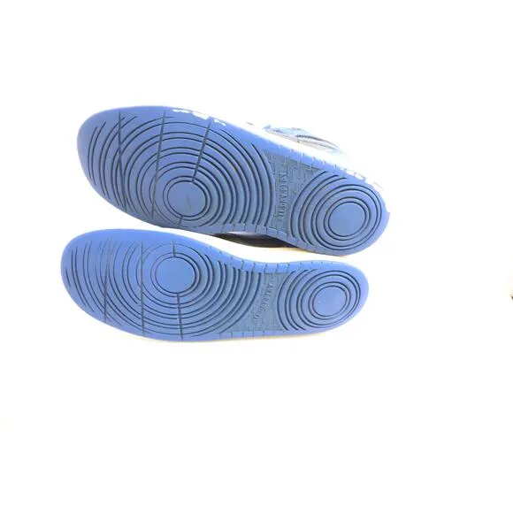 Nike Boys Court Borough Mid 2 DM8872-001 Blue Basketball Shoes Sneakers Sz4..5Y