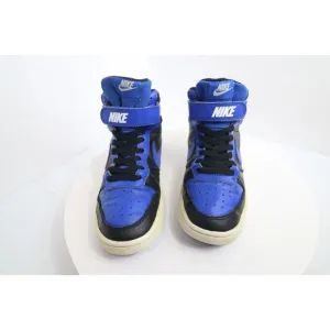 Nike Boys Court Borough Mid 2 DM8872-001 Blue Basketball Shoes Sneakers Sz4..5Y