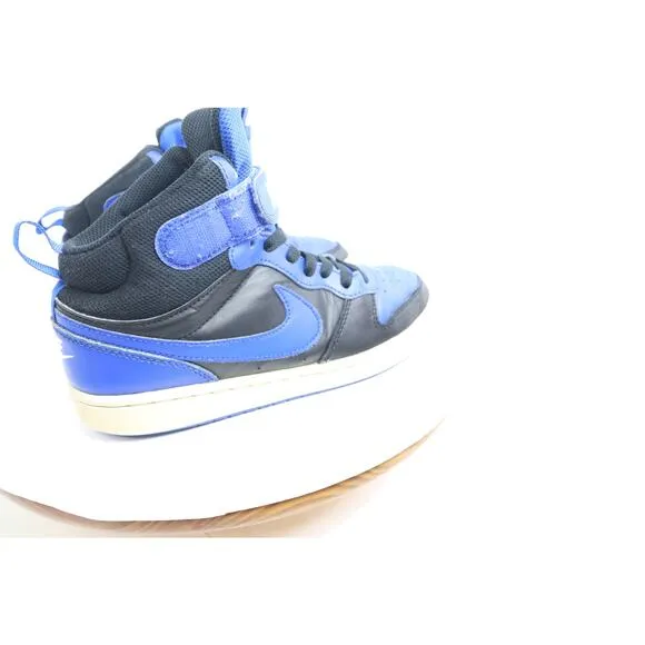 Nike Boys Court Borough Mid 2 DM8872-001 Blue Basketball Shoes Sneakers Sz4..5Y