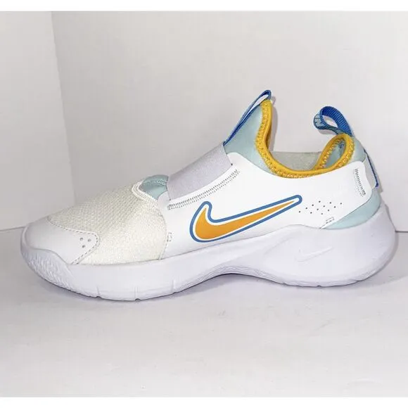 Nike Boys Flex Runner 3 Athletic Shoes Slip On Sneaker Blue White Big Kids 4.5
