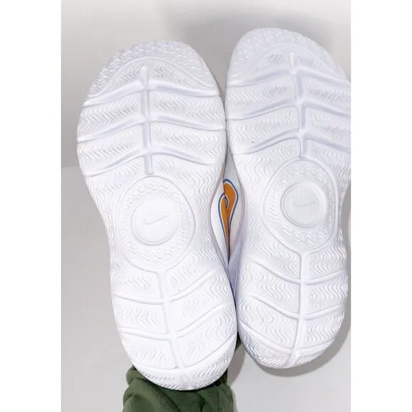 Nike Boys Flex Runner 3 Athletic Shoes Slip On Sneaker Blue White Big Kids 4.5