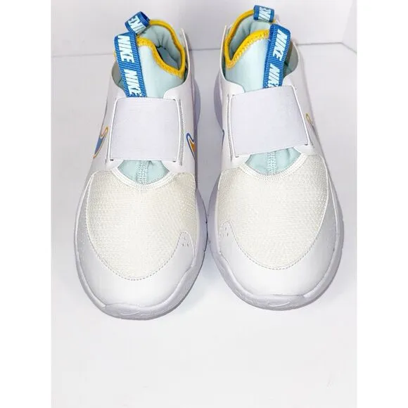 Nike Boys Flex Runner 3 Athletic Shoes Slip On Sneaker Blue White Big Kids 4.5