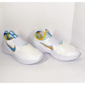 Nike Boys Flex Runner 3 Athletic Shoes Slip On Sneaker Blue White Big Kids 4.5