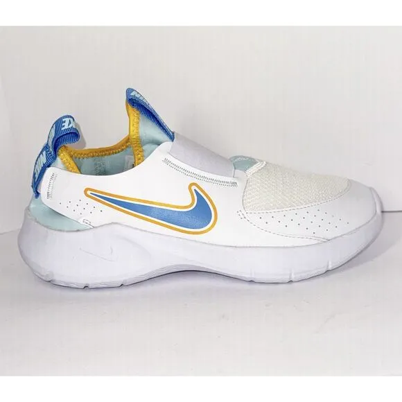 Nike Boys Flex Runner 3 Athletic Shoes Slip On Sneaker Blue White Big Kids 4.5