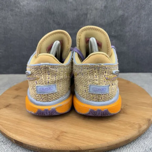 Nike Boys LeBron 20  Size 7Y Shoes Gold Basketball Sneakers Pink Diamond Collect