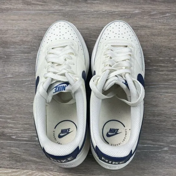 Nike Court Vision Alta Shoes Womens Size 8.5 White Platform Sneakers Casual Gym