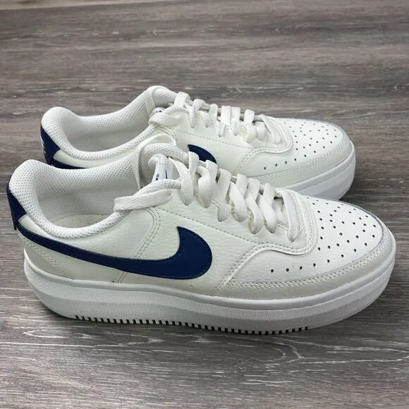 Nike Court Vision Alta Shoes Womens Size 8.5 White Platform Sneakers Casual Gym
