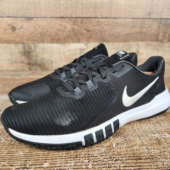 Nike Flex Control 4 Men's Sz 11.5 Black White Athletic Lightweight Workout Shoes