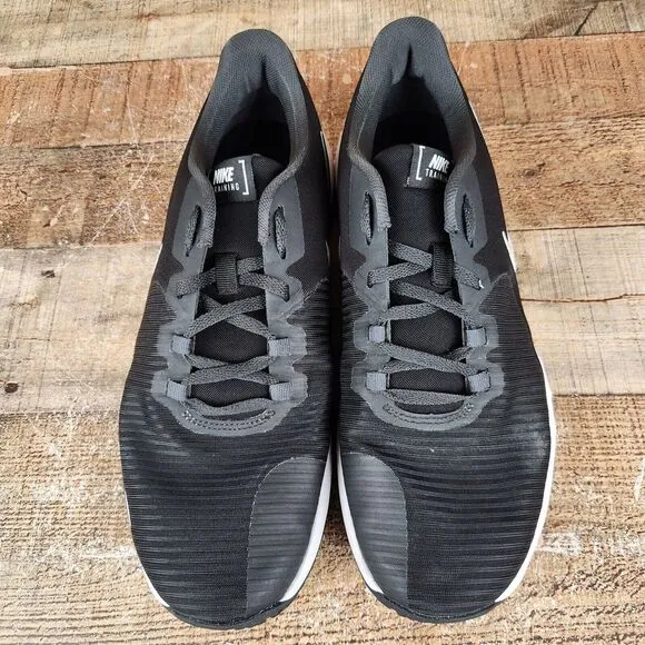 Nike Flex Control 4 Men's Sz 11.5 Black White Athletic Lightweight Workout Shoes