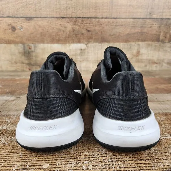Nike Flex Control 4 Men's Sz 11.5 Black White Athletic Lightweight Workout Shoes