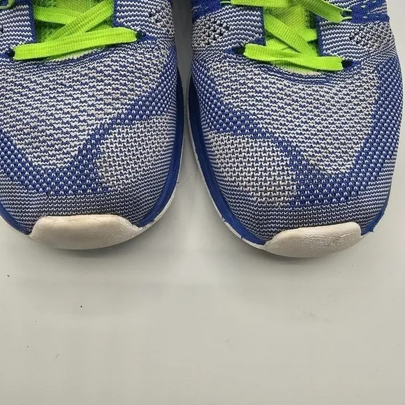 Nike FlyKnit One Sneakers Blue/Green 554887-401 Running Shoes Size 10.5