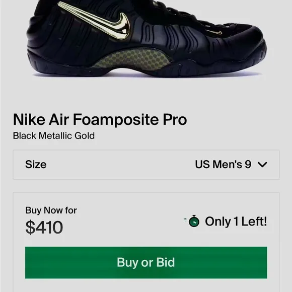 NIKE FOAMPOSITE PRO SZ 9