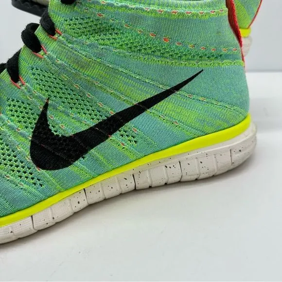 Nike Free Flyknit Chukka PR Mens 12 Hyper Turquoise Running Shoes Sneakers High