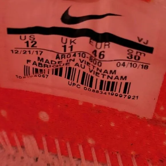 Nike free TR 8 Oregon State Sneakers Orange size 12
