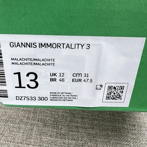 Nike GIANNIS IMMORTALITY 3 Basketball Shoes Sneakers Green DZ7533 300 Mens 13