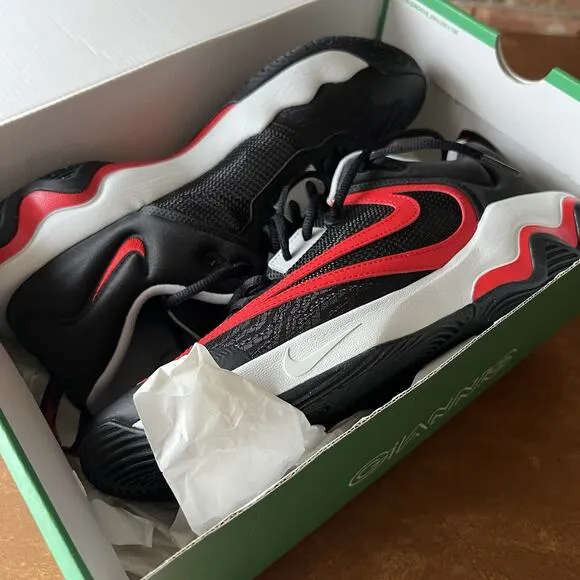 Nike Giannis Immortality 3 Men's 10.5 Bred Black University Red Shoes Sneakers