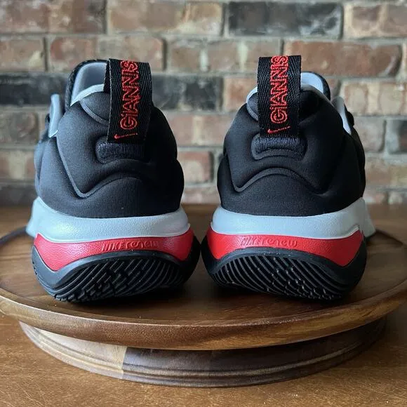 Nike Giannis Immortality 3 Men's 10.5 Bred Black University Red Shoes Sneakers