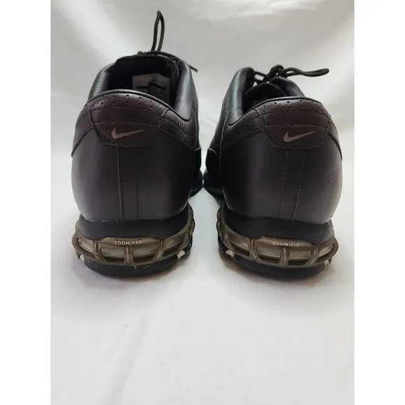 NIKE GOLF Brown Leather 379216-272 Zoom Air Tour Shoes Men's US Size 10