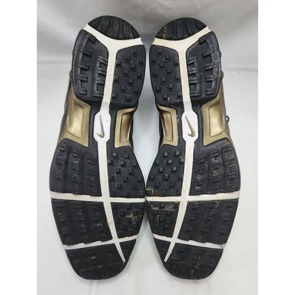 NIKE GOLF Brown Leather 379216-272 Zoom Air Tour Shoes Men's US Size 10