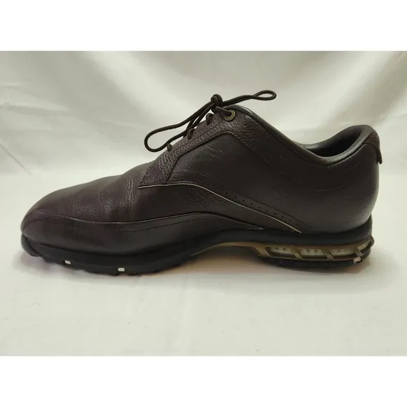 NIKE GOLF Brown Leather 379216-272 Zoom Air Tour Shoes Men's US Size 10