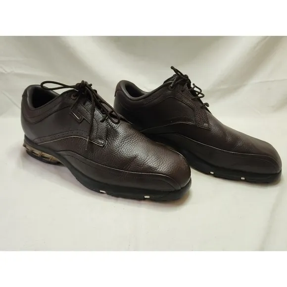 NIKE GOLF Brown Leather 379216-272 Zoom Air Tour Shoes Men's US Size 10