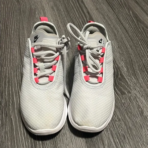 Nike Gray and Pink Sneakers with Breathable Upper