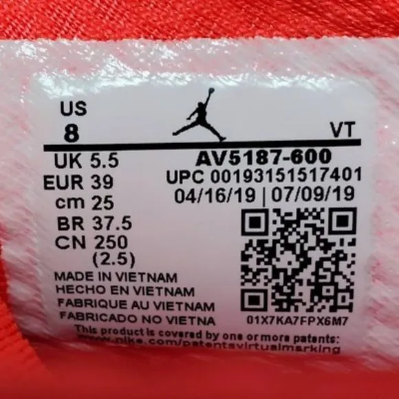 Nike Jordan Air Latitude 720 October Red Marathon Running Shoes AV5187-600 Sz 8M