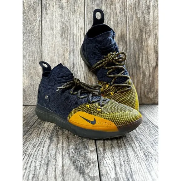 NIKE KEVIN DURANT KD11 CHINESE ZODIAC BASKETBALL SHOES Men Size 10 BLUE GOLD