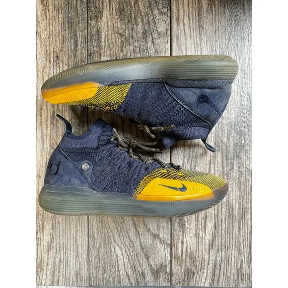 NIKE KEVIN DURANT KD11 CHINESE ZODIAC BASKETBALL SHOES Men Size 10 BLUE GOLD