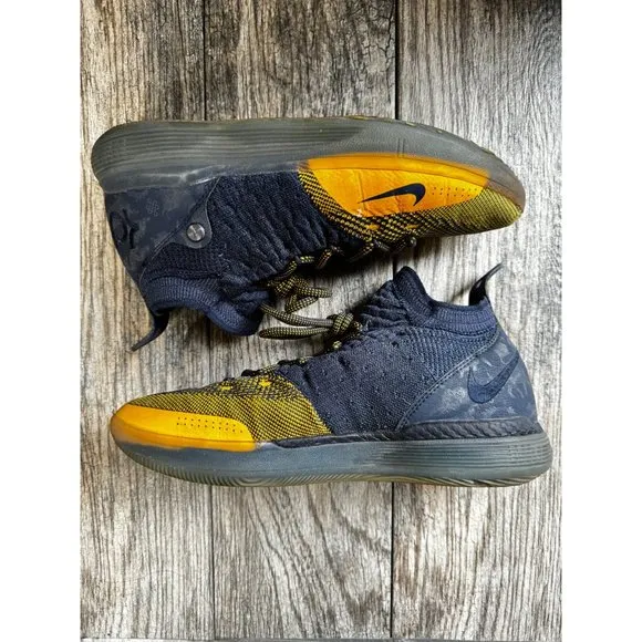 NIKE KEVIN DURANT KD11 CHINESE ZODIAC BASKETBALL SHOES Men Size 10 BLUE GOLD