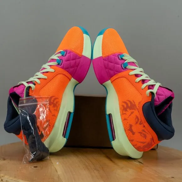 Nike LeBron Witness 8 Mens Size 11.5 Shoes Orange Fuchsia Green Sneakers