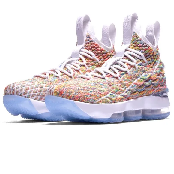 Nike Lebron XV 15 Fruity Pebbles Size 6.5 Y basketball shoes sneakers