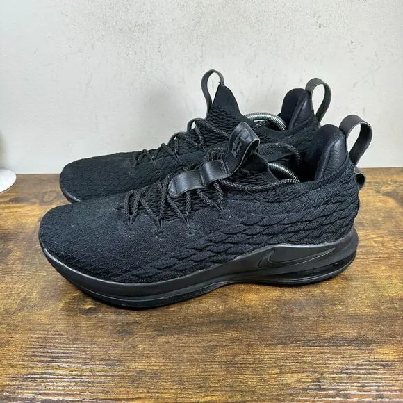 Nike Lebron XV 15 Low Black AO1755-004 Shoes Sneakers Men's Size 14‎