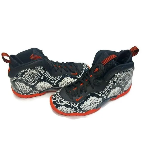 Nike Little Posite One Shoes Size 4.5Y Womens Size 6 Albino Snakeskin 644791-104