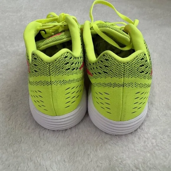 Nike Lunar Trainer Running Shoes Size 11 Neon green &amp; Pink Lightweight Sneakers