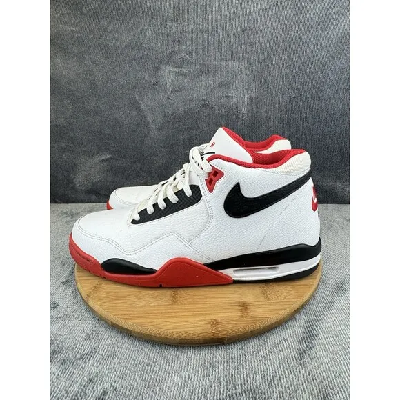 Nike Mens Air Flight Legacy Size 13 Shoes White Black Basketball Hoops Sneakers