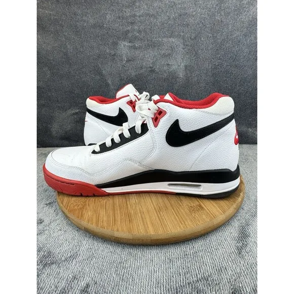 Nike Mens Air Flight Legacy Size 13 Shoes White Black Basketball Hoops Sneakers