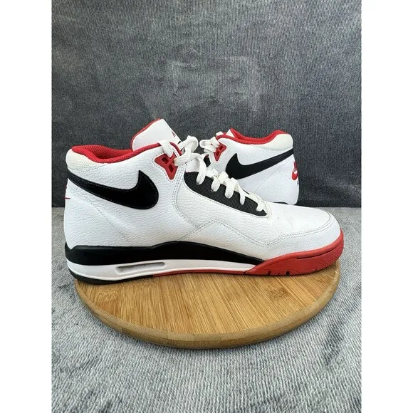 Nike Mens Air Flight Legacy Size 13 Shoes White Black Basketball Hoops Sneakers