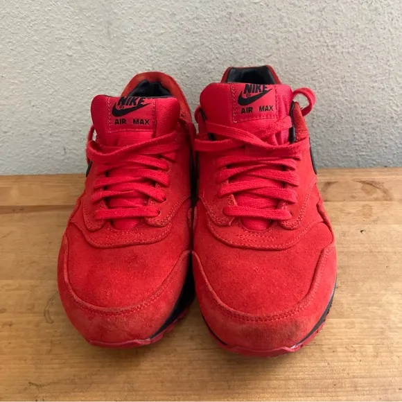 Nike Mens Air Max 1 AM1 Prm Premium “Pimento” Suede Sneakers 512033-610 Size 8.5