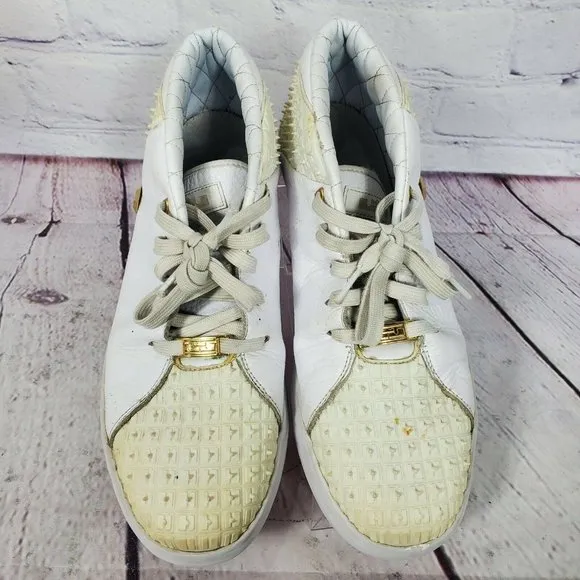 Nike Men's Size 10 White Cream Lebron XIII  Lifestyle Sneakers Shoes