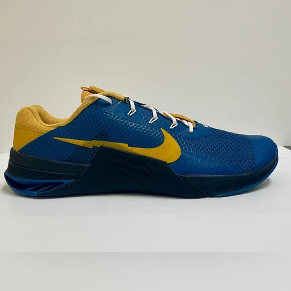 Nike Metcon 7 React Hyperlift Men's Weight Training Gym Shoes Blue Gold …