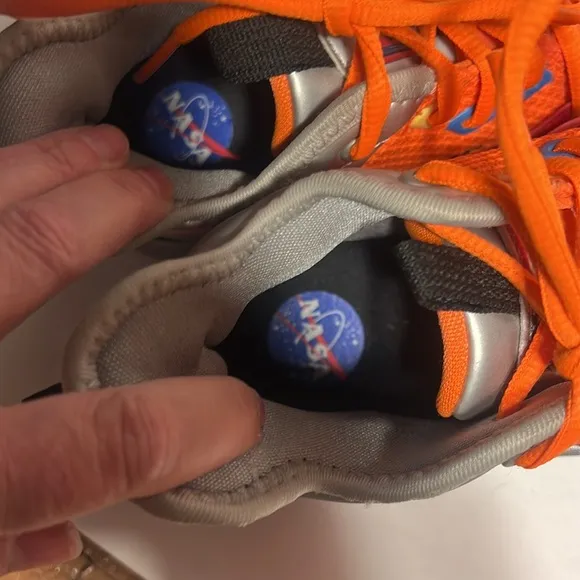 Nike PG Paul George NASA GS Black Orange Basketball Sneakers Shoes 5.5Y