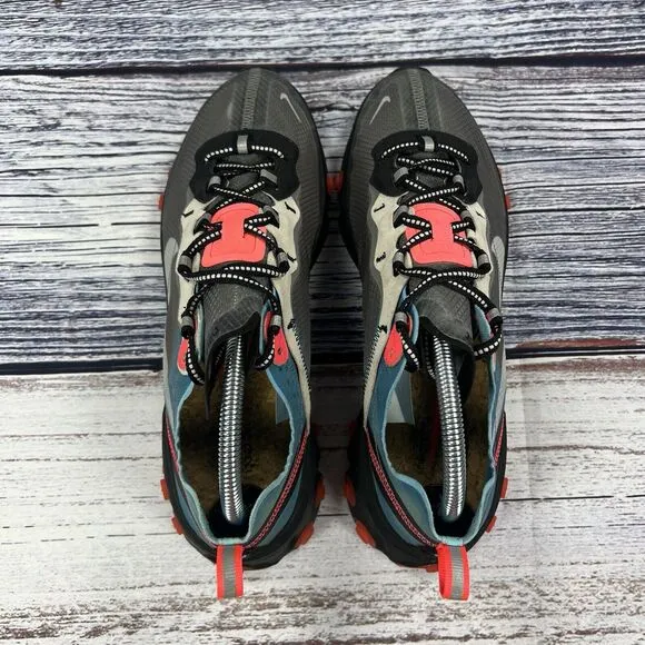 Nike React Element 87 Chill Blue Solar Red Sneakers Shoes, Men’s Size 8