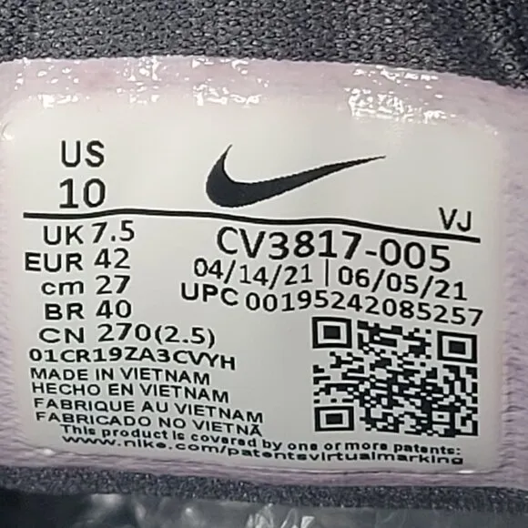 Nike React Escape Run Women's Dark Smoke Grey Shoes CV3817-005 US Size 10