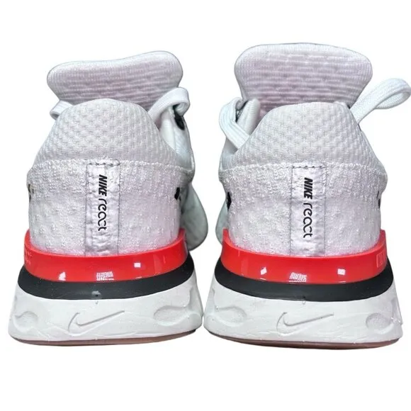 Nike React Infinity Run Flyknit 3 Womens Running Shoes White/Black/Red Size 5.5