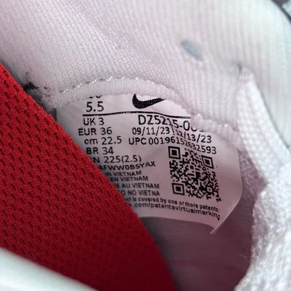 Nike React Infinity Run Flyknit 3 Womens Running Shoes White/Black/Red Size 5.5