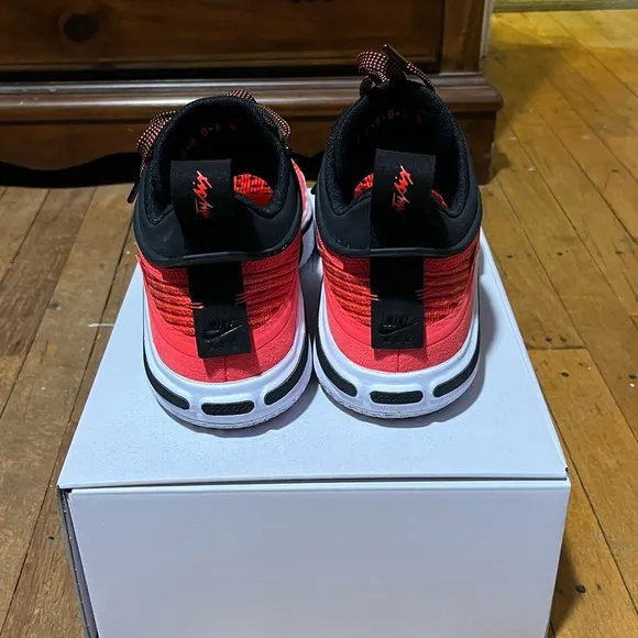 Nike Red and Black Air Jordan XXXVI with Breathable Upper and Sleek Design
