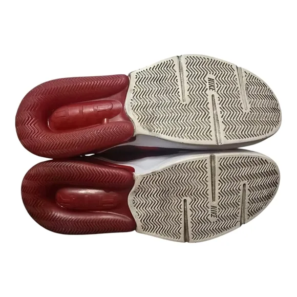 Nike Red Athletic Shoes with Cushioned Sole and Breathable Upper